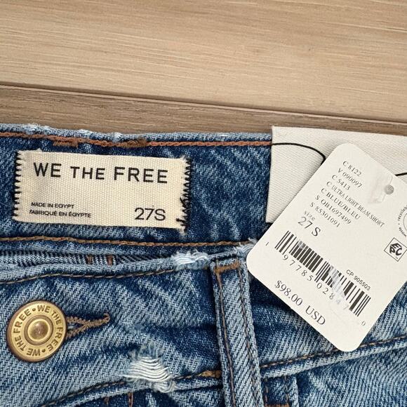 Free People We The Free Good Luck Mid-Rise Barrel Jeans 27 SHORT - Picture 2 of 10
